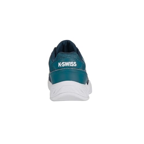 Image of K-Swiss Men's Bigshot Light 4 Carpet Tennis Shoe, Reflecting Pond /Colonial Blue /White, 8.5 M