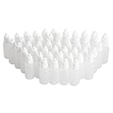 Wowlife Clear 5ml/10ml/8ml/15ml/20ml/30ml/50ml White Plastic Empty Squeezable Dropper Bottles 50 Pcs Eye Liquid Dropper with Caps (30ml)