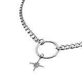 Genérico Anillo circular de color de personalidad de moda Estrella ajustable para mujer, collar vanguardista de Y2k