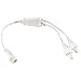 No Label 2-Wire 1/2 Inch x 18 Inch Rope Light Y Extension (5-Pack)