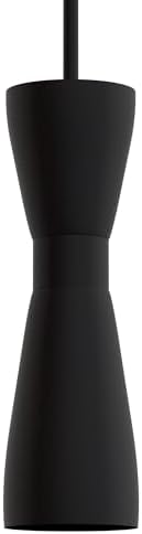 Hunter - Zola 1-Light Matte Black, Mini Pendant Light, Dimmable, Formal Style, Pharmacy Shaped, for Bedrooms, Kitchens, Dining, Living Rooms - 19827