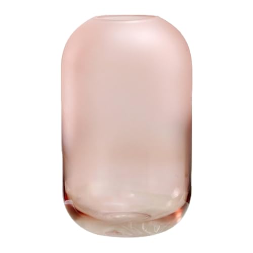 Jarrón de vidrio rosa chic con diseño creativo para decoración de mesas y escritorios 2