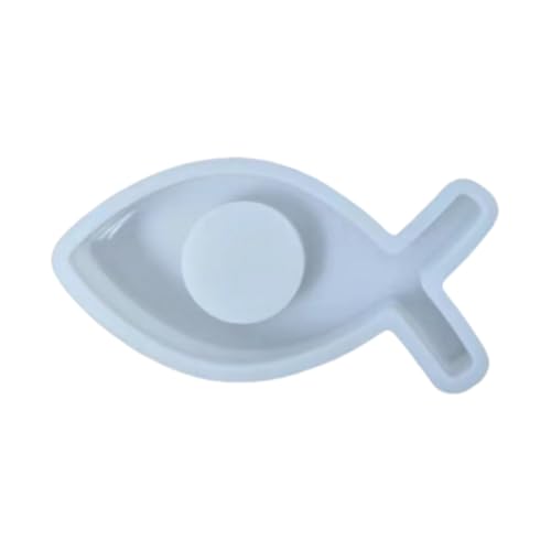 Molde Para Portavelas De Pescado – Molde De Silicona Para Manualidades De 5,51 X 2,76 X 1,02 Pulgadas, Herramienta Para Hacer Velas Y Jabón DIY Resistente Al Calor | Diseño Acuático Único Para Regalos