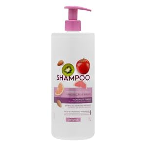 Champú protección y brillo todo tipo de cabello con extracto de frutas naturales Botella 1 L Pack 2