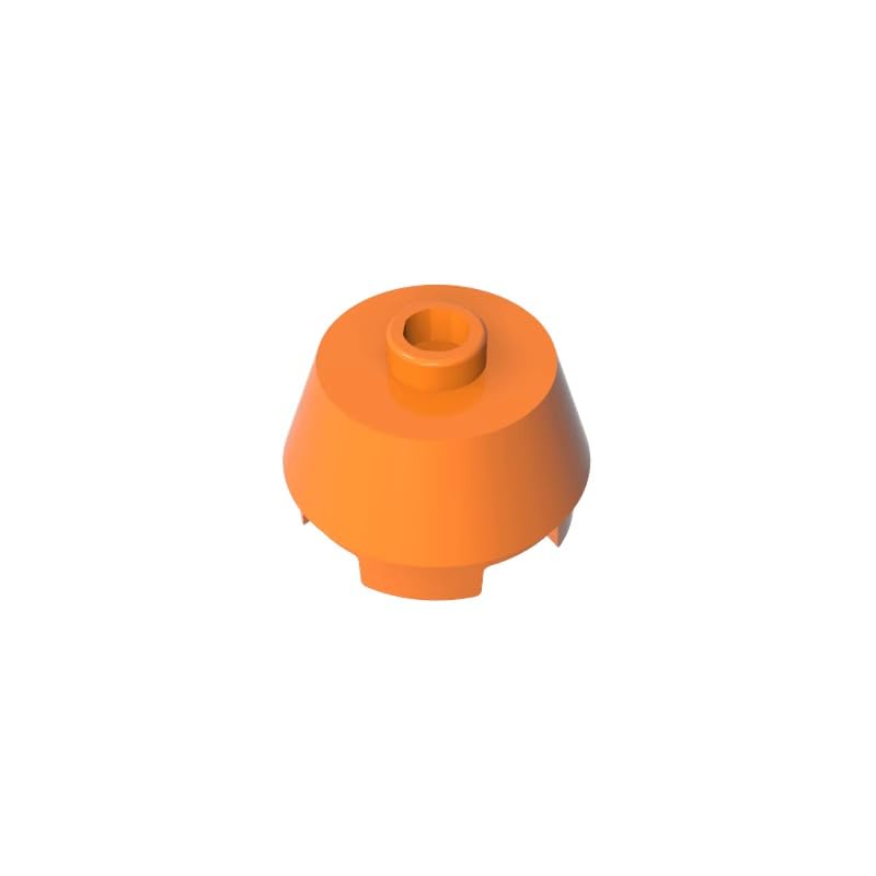 XYEIUGO 98100 Round Brick Round 2x2 Truncated Cone, Orange, 50 PCS โ image 1