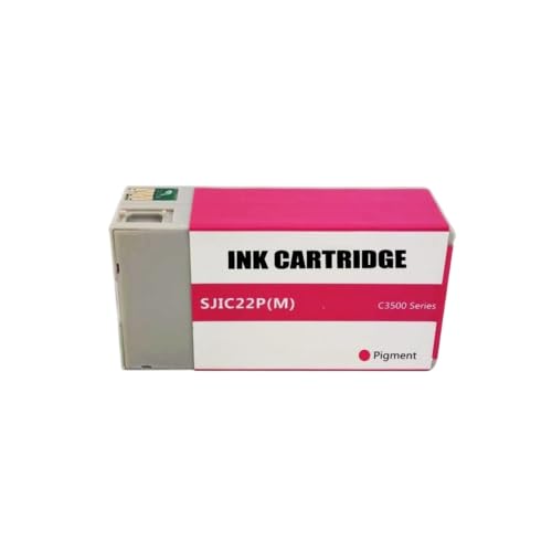 Cartouche encre pigmentée Epson SJIC22P Magenta compatible TM-C3500 consommable étiqueteuse C3500