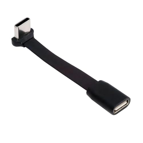 cablecc Ultradünnes Flachkabel, Stecker auf Buchse, für 65 W schnelles Laden und Datensynchronisierung, Stecker auf Buchse, Verlängerung für Laptops, Tablets, Telefone