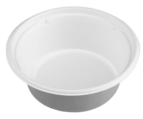 Clarina - Cuencos de caña de azúcar -Eco platos de papel - Vajilla desechable - Tazón desechable 50 unidades - 350ml 13 cm - Respetuoso con el medio ambiente - Biodegradable