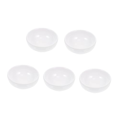 PRETYZOOM White Plates Dipping Bowls Paint Trays Pigment Mixing Container 5pcs Set Easy to Clean Store