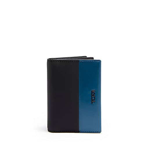 Tumi Gusseted Card Case Turquoise/Black One Size