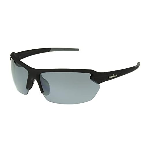 Ironman Rush Wrap-Around Sport Sunglasses for Men, Black, 74mm