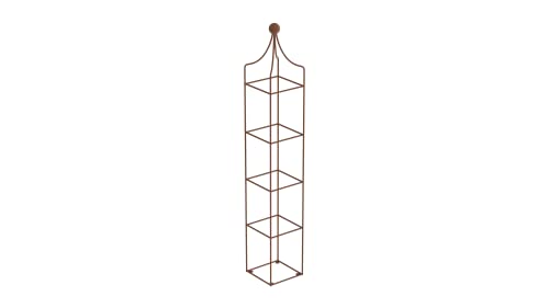 ELEO Rankobelisk „Catania“ I runder Obelisk aus Schmiedeeisen I in 2 verschiedenen Größen I dekorativer & praktischer Rankobelisk aus Metall (klein, unbeschichtet) Cover