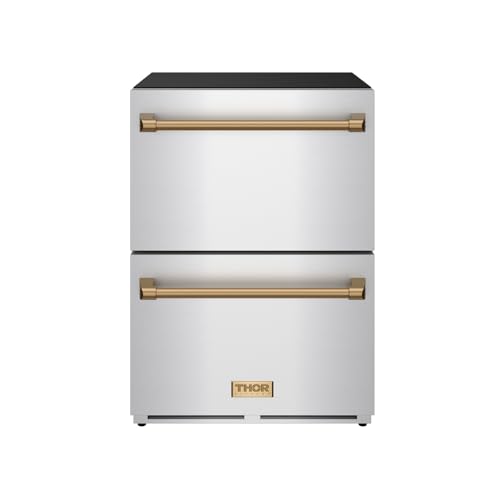 Image of 24 Inch Undercounter Built-In /Freestanding Drawer Freezer - Stainless Steel /Bronze | Gordon Ramsay Series