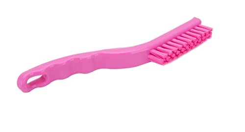 Image of SPARTA Detail Brush Grout Brush, Crevice Brush with Hanging Hole for Bathroom, Kitchens, Countertop, Plastic, 9 Inches, Pink