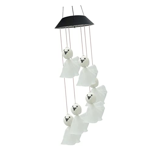 Hemobllo Campanas De Viento Luz Solar Al Aire Libre Decoración Muñeca Luz De Viento De Patio Colgante Luces Solares Jardín Al Aire Libre Condujo Luces Solares De Jardín Decorativo