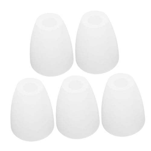 Abaodam 5個 平口デザイン耐久プラスチックランプシェード 照明カバー交換用 明るい光透過装飾ランプカバー 簡単設置で室内空間を温かく演