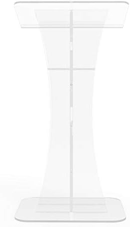 Miniatura 2 de FixtureDisplays Podium - Acrílico fantasma transparente con cruz blanca 1803-310 requiere montaje fácil 1803-310-NEW-NF
