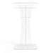 FixtureDisplays® Podium Clear Ghost Acrylic w/White Cross1803-310 Easy Assembly Required 1803-310-NEW-NF