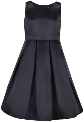 Emma Riley Girls Flower Dress Sleeveless Satin Dresses,Party/Wedding Black Size 13-14 Years (14)