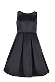 Emma Riley Girls Flower Dress Sleeveless Satin Dresses,Party/Wedding Black Size 13-14 Years (14)