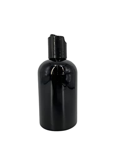 Natural Farms 4 oz Black Boston Plastic Bottles -12 Pack Empty Bottle Refillable - BPA Free - Essential Oils - Aromatherapy | Black Press Down Disc Cap - Made in the USA2