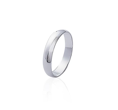 Alliance de mariage en argent rhodié avec gravure incluse, le cadeau idéal