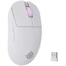 ATTACK SHARKMagic-Refiner G6 Wireless Gaming Mouse Tri-Modes Connection 2.4G/BT/USB-C 24000 DPI 1000Hz Polling Rate with Anti-Slip Grips,750mAh Battery Gaming Mice for Laptop/PC/Mac Gamer White