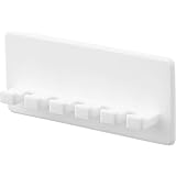 山崎実業(Yamazaki) シリコーン 吸盤 歯ブラシホルダー 5連 ホワイト W13×D2.3×H6cm タワー tower 浮かせる収納 歯ブラシ立て 歯ブラシスタンド 10298