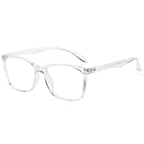 ANRRI Blue Light Glasses Men Women Transparent Blue Light Blocking Computer Glasses Anti Eyestrain Lightweight Clear Frame