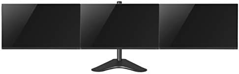 Bramley Power Triple Treble Monitor Screen Desk Mount Arm Double VESA Bracket for Triple 13" to 27" Computer Display or TV | Max Tilt, Rotate & Swivel (Triple Monitor) (Desk Clamp)