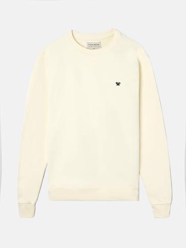 Silbon Para Hombre. 130109 Sudadera Minilogo Beige (M), Casual, AlgodóN - 5