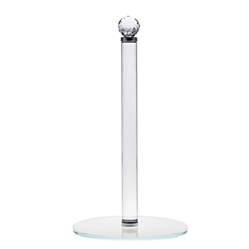 Crystal Paper Towel Holder Stand For Kitchen Countertops, Tall Clear Roll Dispenser (15.2 X 8.5 In) #TOP5