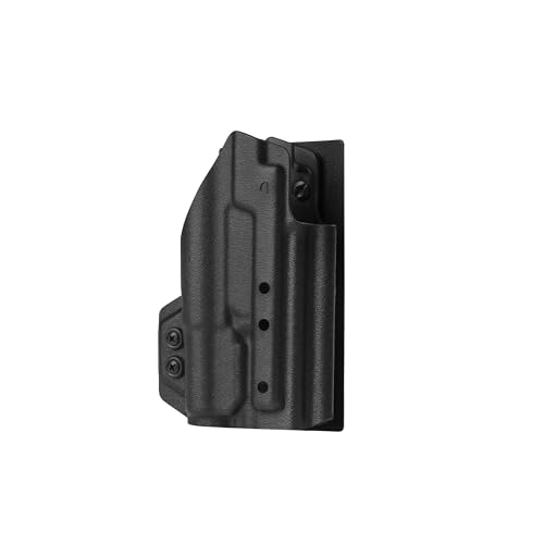 945 Industries Kydex Holster for Glock 19/19x/45/44/17/32 (Gen 3-5) with SUREFIRE X300U Light (Optics Ready) Ambidextrous Hook and Loop Attachment Panel for Conceal Carry Bags