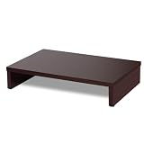 Bestier Soporte para monitor madera, Elevador de monitor para PC escitorio, Soporte para monitor/TV, Soporte para portátil de escritorio, Elevador de escritorio de madera P2, Marrón, 15,7 pulgadas