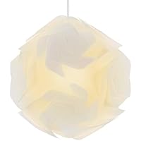 kwmobile Lámpara de techo blanca - Pantalla geométrica DIY para cocina comedor dormitorio - Diseño con estructura puzzle colgante - Diámetro 28 CM