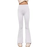Watonic Girls Flare Leggings Pants Elastic High Waist...