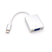 JZK USB C auf VGA Adapter, Thunderbolt 3/4 USB 3.1 Typ C Stecker auf VGA Buchse Adapter für MacBook Pro, für iPhone 16 15 Pro/Max, für iPad, für Lenovo, Projektor