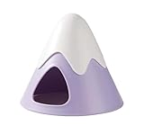 Hamster Hideout House Decorative Landscaping, Adorable Christmas Snowy Mountain Shape Hideaway Cave Sleeping Mini Hut for Small Animal, Safe Habitat Cage Accessories for Syrian Dwarf Hamster (Purple)