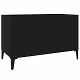 SKTQYQO Mobile Porta Dischi Nero 74,5x38x48 cm Legno Multistrato