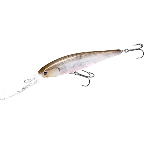 LUCKY CRAFT Pointer 100XD, 238 Ghost Minnow, Extra Deep Diver, Jerkbait, Tournament-Winning Freshwater Bass Fishing Lure, Suspending Hard Bait, Built-in Rattle, Weight Transfer