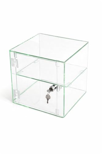 Image of Plasticraft – Clear Lockable Acrylic Display Cabinet (5mm Thick, 300 x 300 x 300mm)