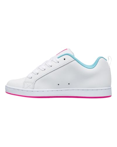 DC Shoes DC Shoes Women's Court Graffik Trainers, White Crazy Pink Blue, 5 Women