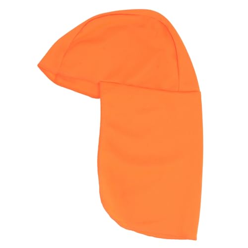 VALICLUD 1pc Tail Sun Hat Uv Neck Guard Shawl for Outdoor Sports Breathable Construction Site Helmet Liner Comfortable Sunshade Cap for Men and Women Orange