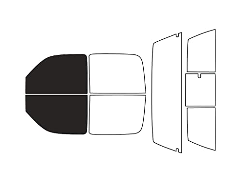 Rvinyl Window Tint Kit Compatible with GMC Sierra 2001-2006 4 Door - Black 20% - Single Ply No Bubble Film - Do it Yourself Vehicle Front Precut Kit