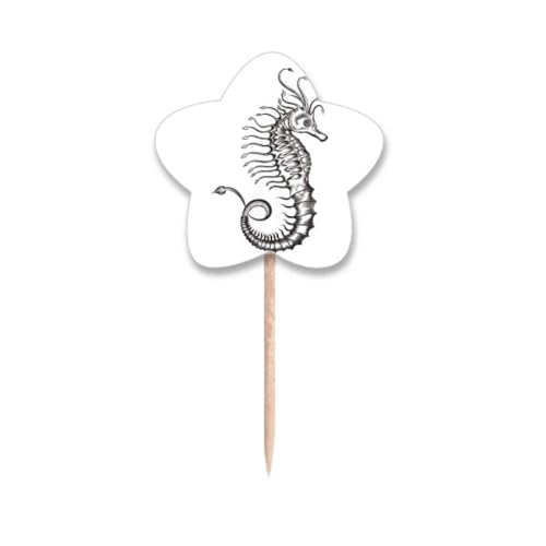 Cure-dents drapeaux étoile et hippocampe pour une présentation de buffet soignée