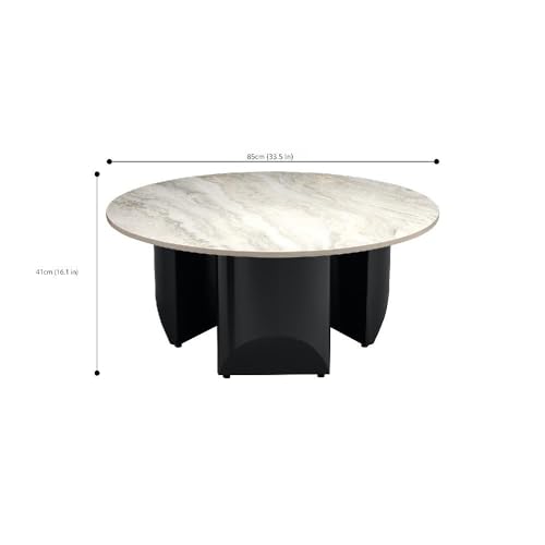 Image of Wakefit Center Table | 1 Yr Warranty | Coffee Table for Living Room Wooden, Tea Table for Living Room Wooden, Sofa Table, Free Installation from Brand, Modern Multi-Functional & Wobble-Free(Kopi)