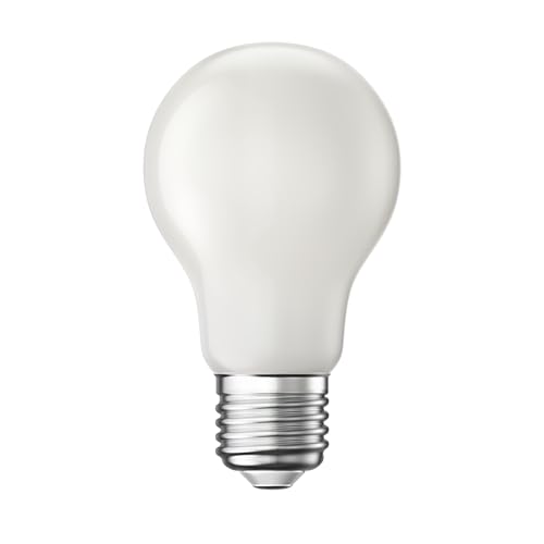 ledscom.de E27 LED Leuchtmittel, A60, Energieeffizienzklasse A, warmweiß (2700 K), 4 W, 935lm, gefrostet