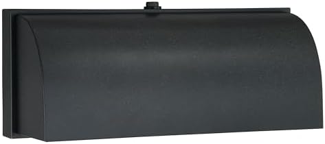 VAXCEL Walsh 4.75 in. H 2-Light Dark Bronze Dusk to Dawn Sensor Outdoor Wall Sconce, Durable Steel Metal Shade, LED Compatible, Dark Sky Compliant Address Illumination for Front Door or Garage