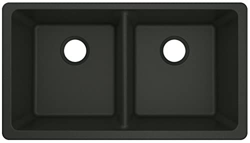 Moen Ggw4012B 33-Inch Wide X 9.5-Inch Deep Undermount Granite Double Bowl Kitchen Sink, White #TOP1