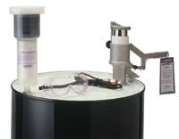 Justrite Aerosol Can Disposal System - Aerosol Can Recycling System - Black with Silver Accents